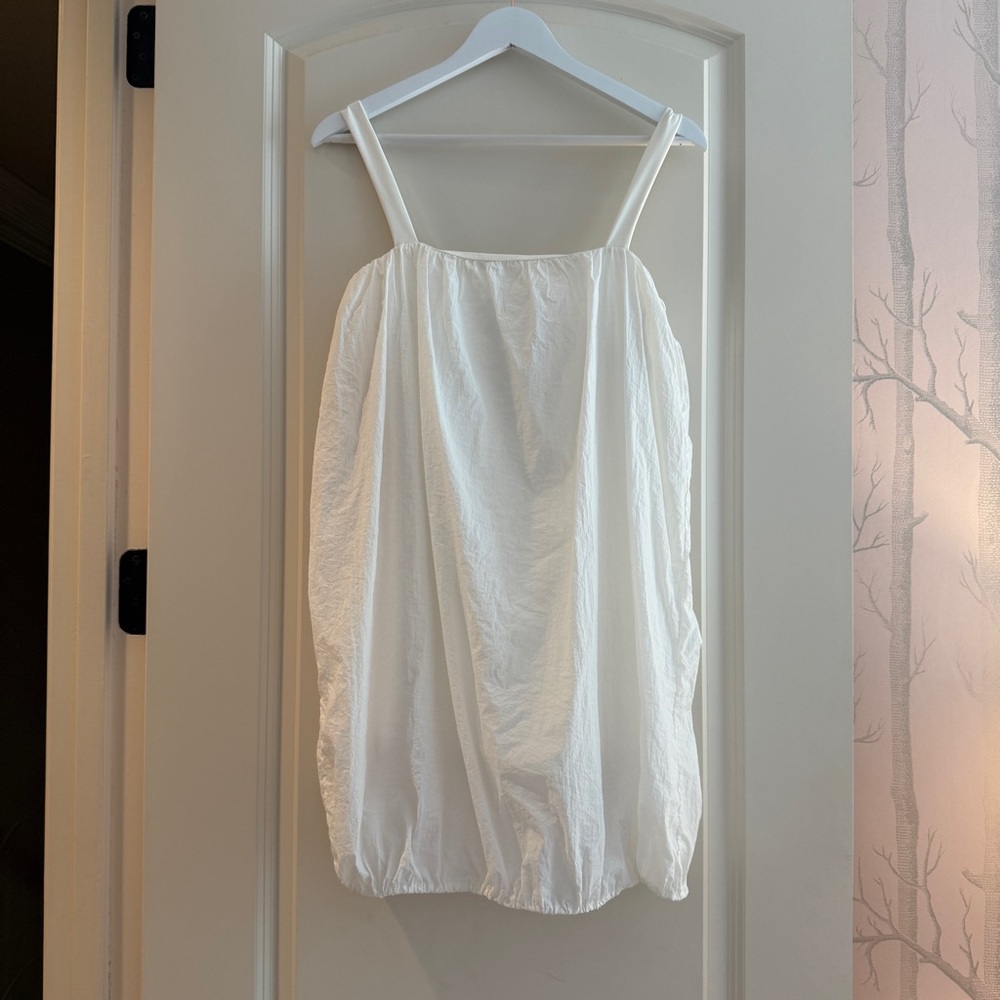 Daily Drills White Bubble Dress